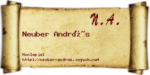 Neuber András névjegykártya